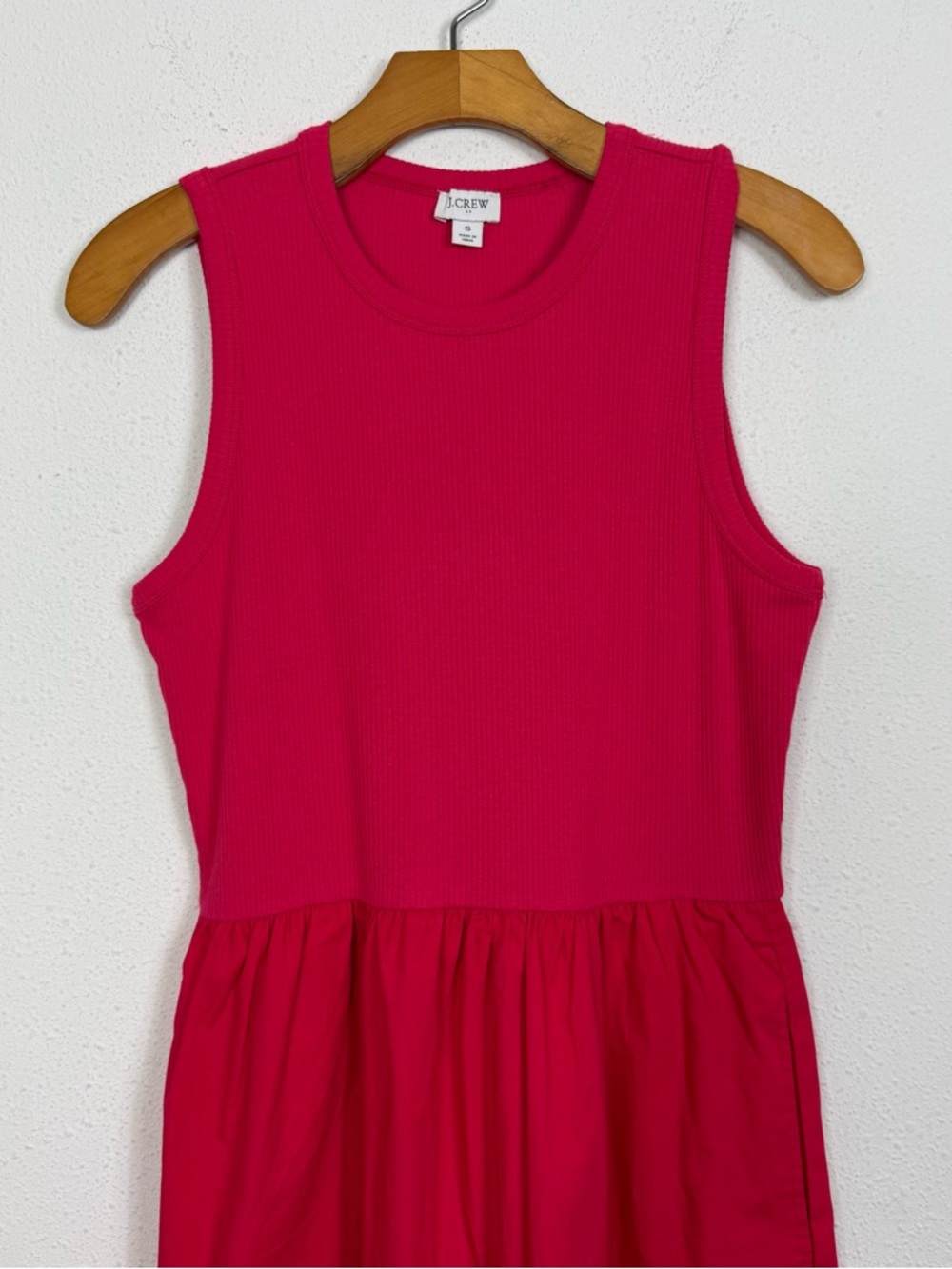 J. Crew Ribbed-knit mixy Pink Midi dress Sz Small - Picture 2 of 5
